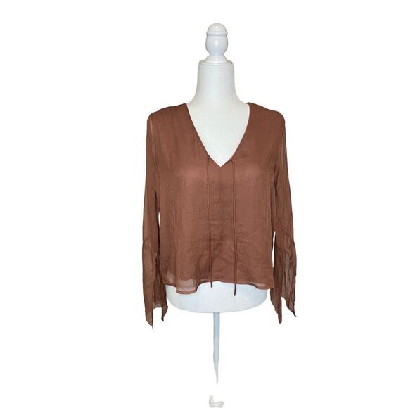 GF Collection Silk Like Mauve Blouse - Picture 1 of 7